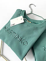 Detské oblečenie - Detská mikina s menom MARTINKO/MAŤKO - old green - 15271030_
