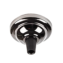 Komponenty - Závesný okrúhly stropný držiak s plastovým zámkom • kovový • perleťová čierna - 15275243_