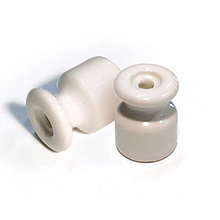 Iný materiál - Porcelánový izolátor na vedenie kábla po stene, priemer 19mm, biela farba - 15275960_