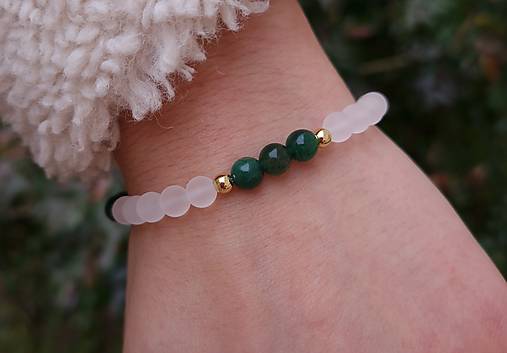 Náramok Tanzurín Emerald a Krištáľ