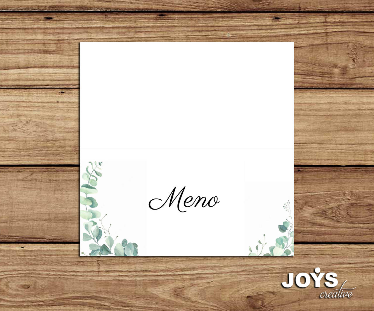 Menovky greenery s lístkami