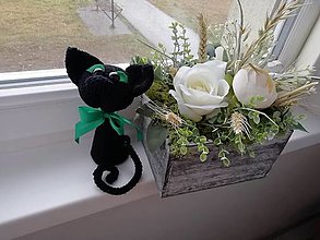 Dekorácie - Čierna mačka. - 15274100_