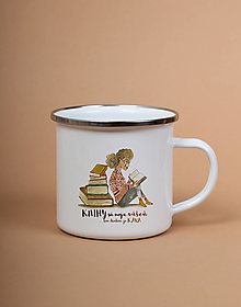 Nádoby - Hrnček Knihy, vášeň, káva - 15274054_