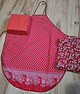 Iné oblečenie - Valentínsky darček pre ženu - darčekové zástery červené folklórne - 15275101_