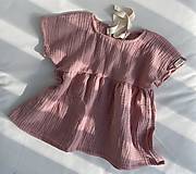 Detské oblečenie - Mušelínové BASIC šaty - 15273964_