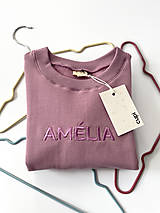 Detské oblečenie - Detská mikina s menom AMÉLIA - lavender - 15276576_
