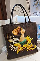 Veľké tašky - Taška motýlia dáma a slnečnice/pripravujem - 15278516_