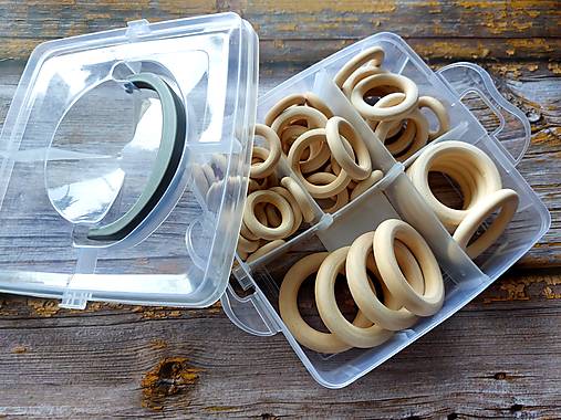 Celá sada drevených krúžkov (54ks)