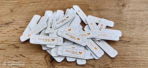 Papier - Handmade visačka - Handmade with love ♥ (Biela) - 15277138_