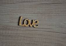 Polotovary - drevený výrez LOVE - 15279857_