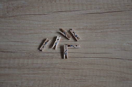 drevené mini štipce natur