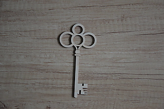Polotovary - drevený výrez Kľúč veľký - 15279867_