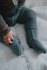 Detské topánky - Detské merino capačko-ponožky - 15276949_