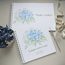 Papiernictvo - Hortenzia modrá - kniha hostí alebo album - 15278932_