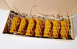 Sviečky - Darčeková krabička sviečky so včielkami 7ks - 15277252_