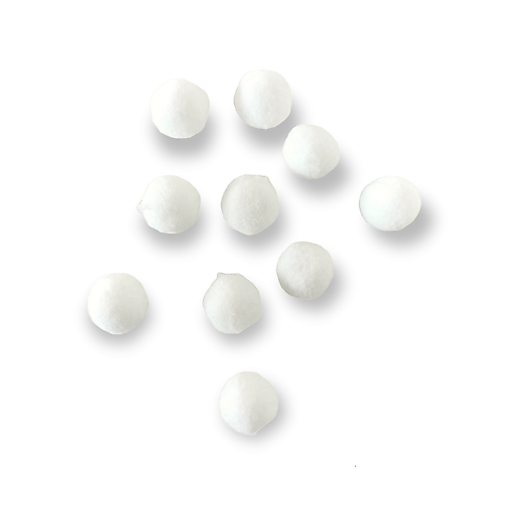 Polotovary - Plyšové POM POM guličky 10 ks - Biele H11301 - 15279505_