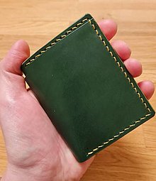 Pánske tašky - Kožená peňaženka Menhir Original Green - 15279631_