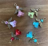 Iné šperky - Prívesky anjelikov rôznofarebné - 15283441_