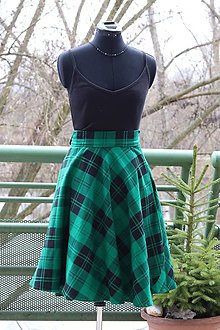 Sukne - Zavinovací sukně -flanel, více barev (Zelená) - 15280945_