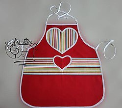 Hračky - mini kuchárska zásterka veselé pásiky - 15281407_