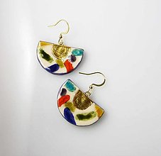 Náušnice - Tana šperky - keramika/zlato - 15285597_