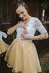 Oblečenie na dojčenie - Spoločenské šaty na dojčenie – bielo – zlaté - 15284524_