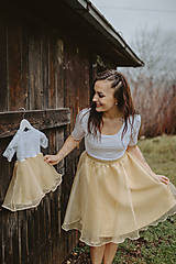 Oblečenie na dojčenie - Spoločenské šaty na dojčenie – bielo – zlaté - 15284534_