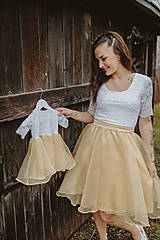 Oblečenie na dojčenie - Spoločenské šaty na dojčenie – bielo – zlaté - 15284536_
