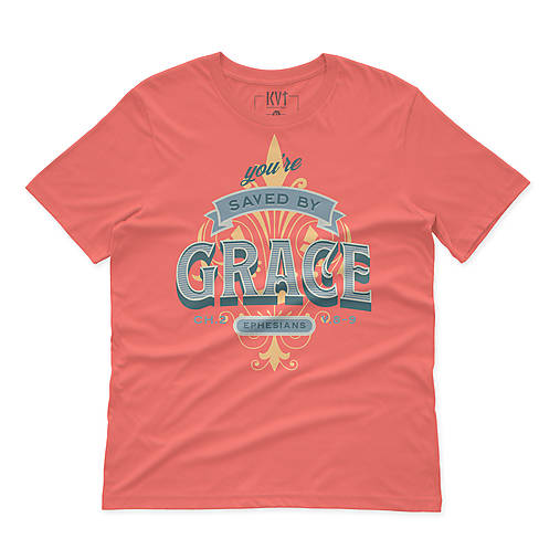 Kresťanské tričko GRACE (Koralová)