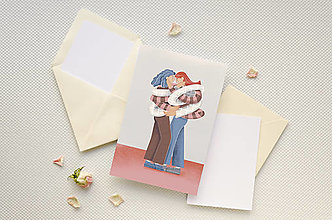 Papiernictvo - Valentínska pohľadnica - Uzlíkové objatie2 - 15289008_