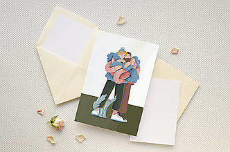 Papiernictvo - Valentínska pohľadnica - Uzlíkové objatie3 - 15289014_