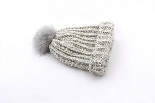 Čiapky, čelenky, klobúky - Sivá čiapka dámska ALPACA/ BAVLNA/MERINO - 15289158_