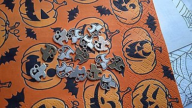 Komponenty - Halloween horor kovové prívesky  (Mačka mix bronz, silver) - 15288980_