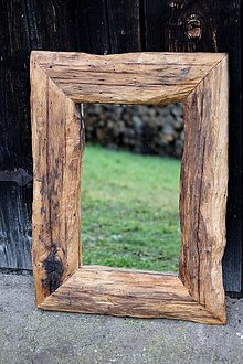 Zrkadlá - Zrkadlo zo starých dubových trámov - 15290084_