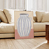 Grafika - Plagát s vázou v pastelových farbách - 15287368_