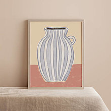 Grafika - Plagát s vázou v pastelových farbách - 15287373_