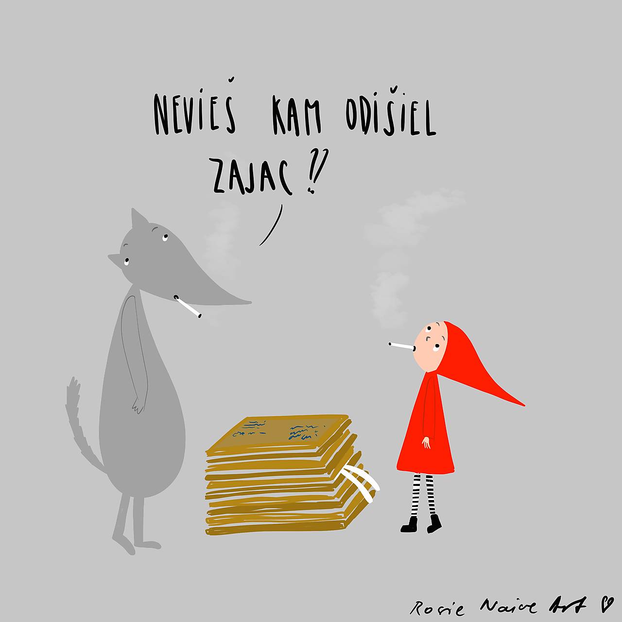 Kam odišiel zajac, Giclée Art Print 30x36