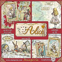 Papier - Scrapbook papier Stamperia Alice 12 x 12 - 15291267_