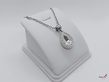 Náhrdelníky - náhrdelník kvapka crystal - 15291900_
