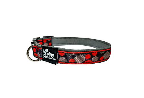 Pre zvieratá - Reflexný obojok červenošedý softshell - 15291708_