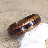 Prstene - Drevený prsteň z amarantu a ovangkolu - 15290424_