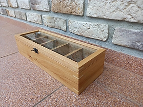Úložné priestory & Organizácia - Box na hodinky z dubového dreva - 15290704_