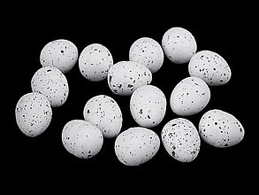 Polotovary - Dekoračné prepeličie vajíčka na aranžovanie 100 ks (Biela) - 15290720_