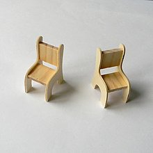 Polotovary - Drevená mini stolička - 15290492_