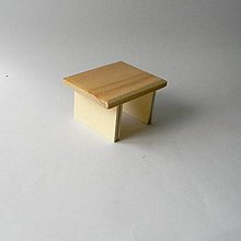Polotovary - Drevený mini stolík - výš. 3cm - 15290567_