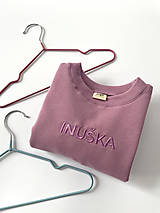 Detské oblečenie - Detská mikina s menom INUŠKA - lavender - 15291449_
