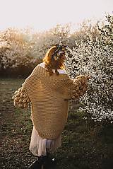 Svetre a kardigány - Oversized cardigan s bublinovými rukávmi,akryl - 15293424_