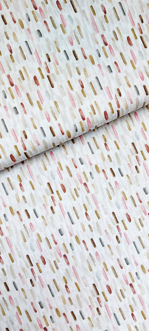 Textil - 100% sanforizovaná bavlna, farebné čiarky - 15292989_