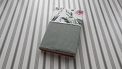Papiernictvo - Obal na knihu- vintage zelená a ruže - 15294307_