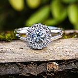 Prstene - Zásnubný prsteň s akvamarínom - 15295117_